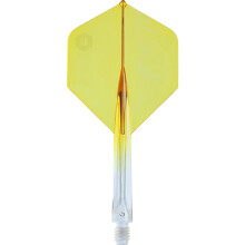 (Yellow) Unicorn Forge Integrated Two Tone Dart Flights & Shafts One Piece Design Stable 90 Angle