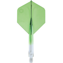 (Green) Unicorn Forge Integrated Two Tone Dart Flights & Shafts One Piece Design Stable 90 Angle Large