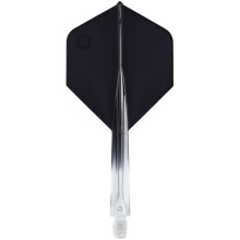(Black) Unicorn Forge Integrated Two Tone Dart Flights & Shafts One Piece Design Stable 90 Angle Large