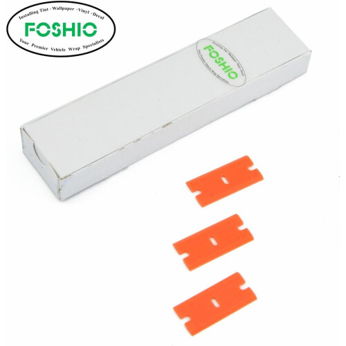 Economical Double Edge Razor Blade Kit, Multi Function Scraper Set for Ceramic Tile, Glass, Metal Surfaces, Safety Scraper Blades, Bendable & 2