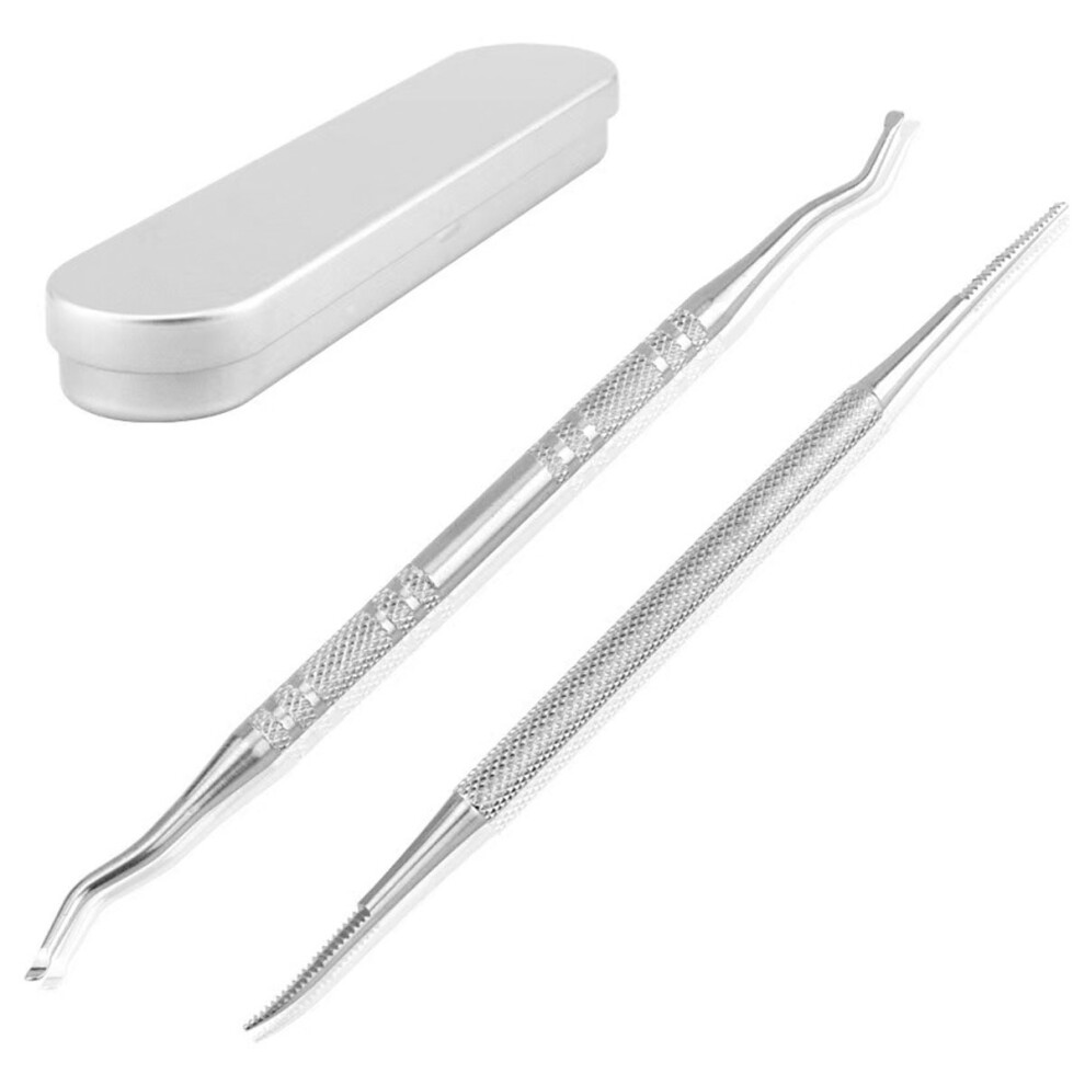 Professional Surgical Stainless Steel Ingrown Toenail File, Flexible and Breathable Corrector for Home Paronychia Treatment, Includes Lifter &