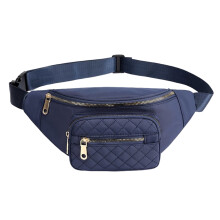Crossbody schoudertas voor dames, waterdichte nylon blauwe modieuze heuptas, stevige ritsen en duurzame voering, verstelbare heupriem voor