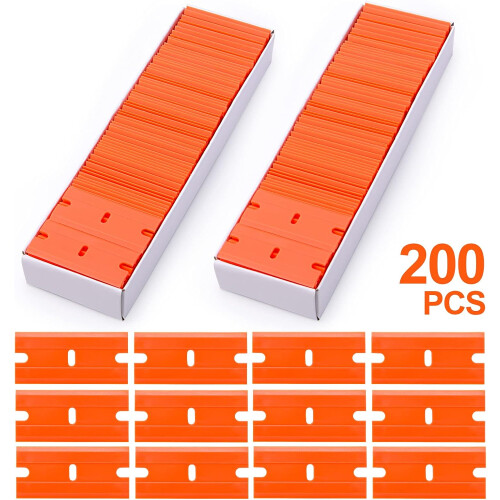 Economical Double Edge Razor Blade Kit, Multi Function Scraper Set for Ceramic Tile, Glass, Metal Surfaces, Safety Scraper Blades, Bendable & 1
