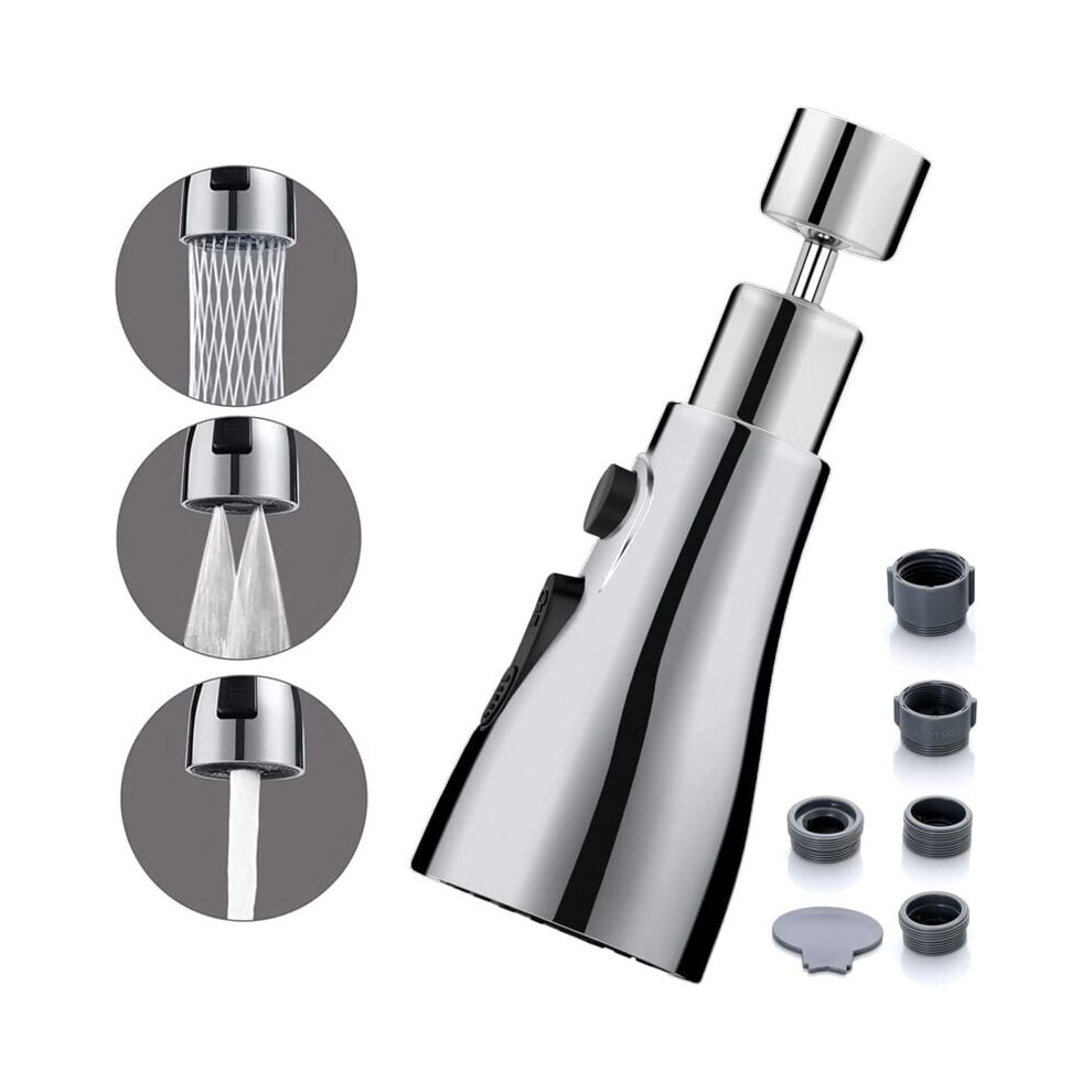 Versatile Kitchen Faucet Sprayer, 360 Degree Swivel With Wide Angle Spray, Easy Installation Ensures Hassle-Free Setup, 3 Modes For Customizable 9358999125282