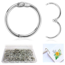 Loose Leaf Binder Rings For Wide Application In Home Office Or Craft Projects, Nickel Plated Metal Ensures Color Unfading, Strong And Sustainable For