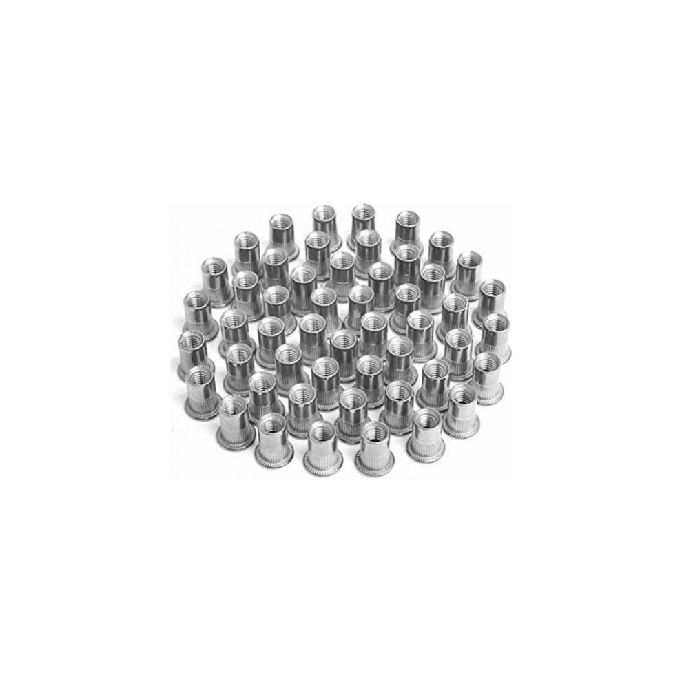 Threaded Insert Nutserts, Stainless Steel Rivet Nuts For Manufacturing Industrial Fastening, Flat Head Insert, Rust Resistance, Heavy-Duty Materials 9340258984433