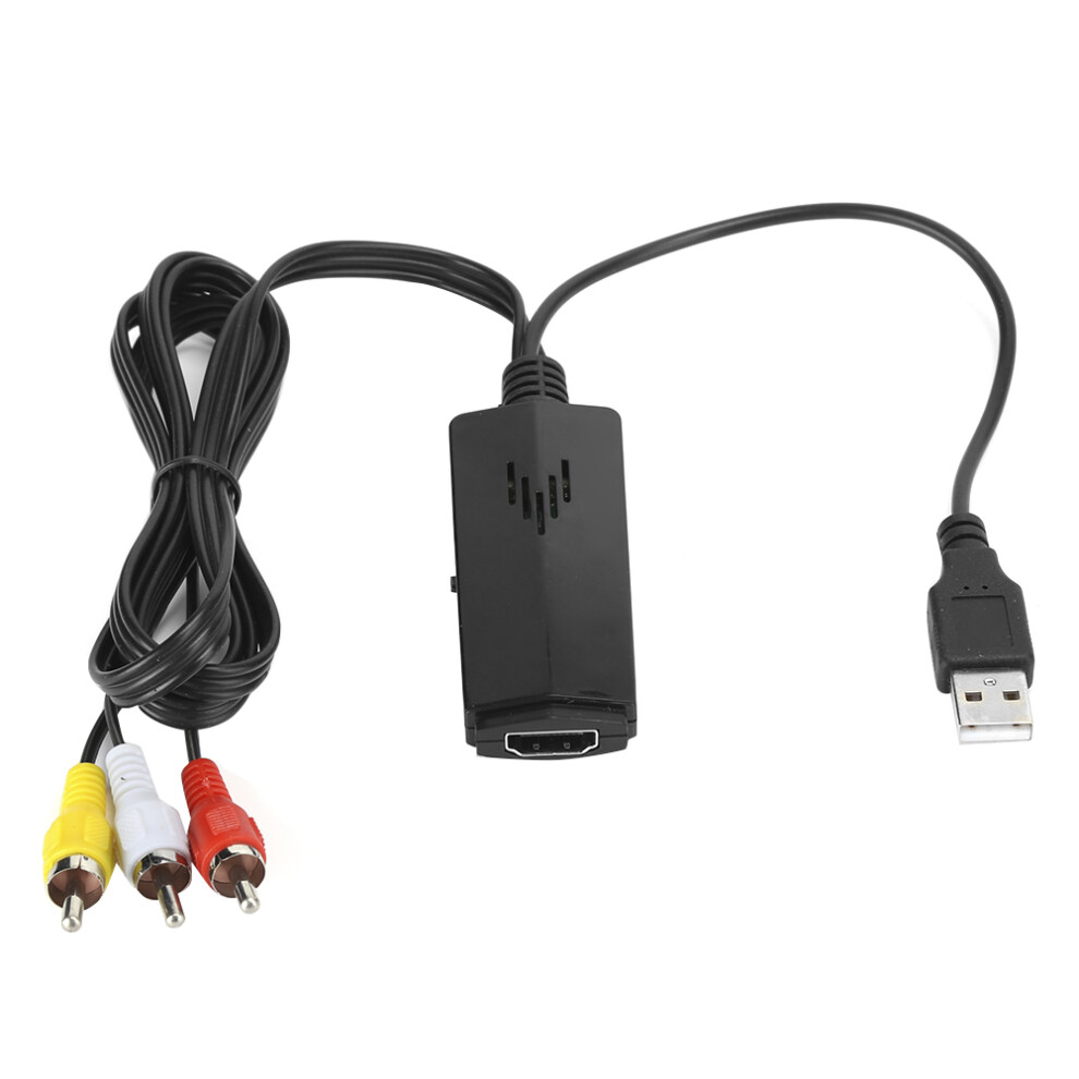 Composite To Hdmi Converter For Analog Video Sources, Av To Hdmi Converter With Automatic Signal Detection And 162Msps Sampling, Delivers 1080P 9358999125695