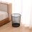 Silver Epoxy Coating Trash Bin, Versatile Room Use With Scratch Resistant Metal Construction And Deep Capacity For Easy Garbage Storage, Tapered 2