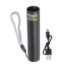 Bærbar UV-lommelygte med 3W 365nm sort lys, USB-genopladelig ultraviolet LED-lommelygte med optisk UV-filter, kompakt sort lys til