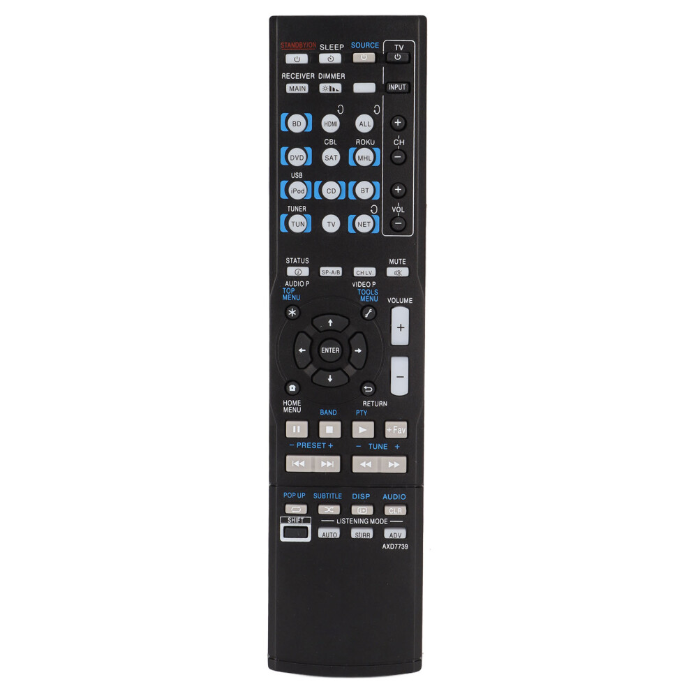 Axd7739 Replacement Remote Control, No Programming Required, Remote Control Compatible For Pioneer Av Receiver With Sensitive Buttons, Portable 9358999125688