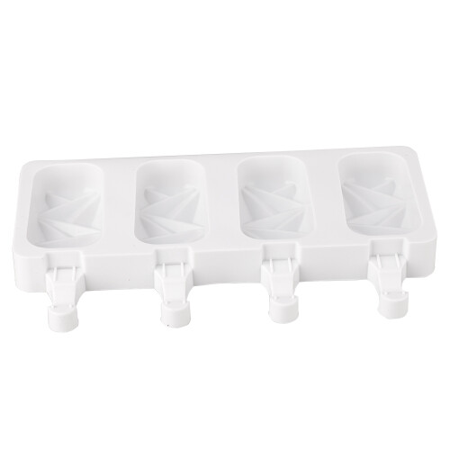 Καλούπια παγωτού σιλικόνης Cake Pop Mold4Cavities, αντικολλητικά οβάλ καλούπια παγωτού με 1