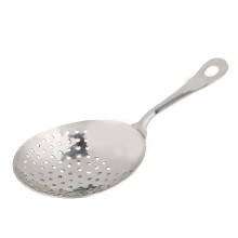 Durable Stainless Steel Construction Julep Strainer, Prevents Acid Corrosion, Large Area For Easy Salvaging And Filtering For Professional Bartending