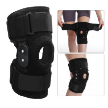Protective Knee Brace Aluminium Plate Foldable Shock Absorption Anti Slip Black