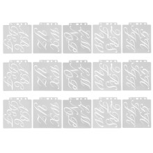 Crafts Enthusiast, Wide Application Across Various Art Forms, Swirls Calligraphy Stencils For A Unique Twist, Hollow Design Facilitates Easy Cleanup,