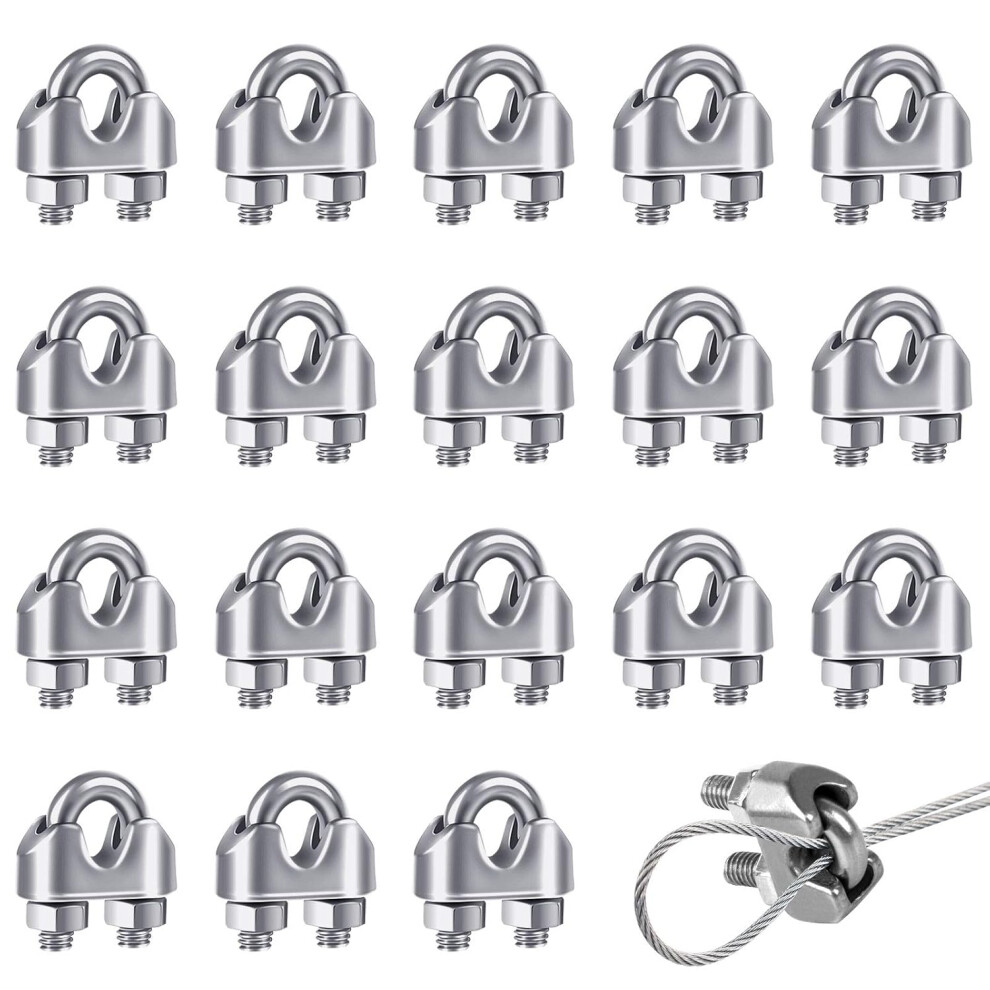 Wire Rope Clamp Stainless Steel, Corrosion Resistant Stainless Steel Wire Rope Clamp, Heavy Duty U Bolt Saddle Cable Clip For Rigging And Load 9169997704122