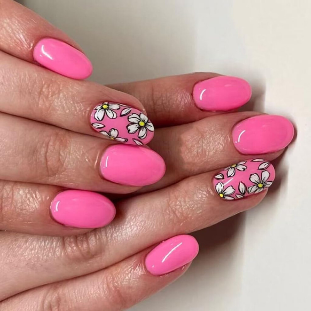 Almond Shaped Press On Nails Glossy Salon Finish Fake Nails Natural Look Quick Easy Application