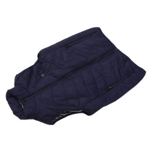 Gilet riscaldato elettrico blu scuro 2XL con 2 zone e 3 impostazioni di calore per l'inverno all'aperto