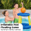 Inflatable Basketball Swimming Set, Floating Pool Game, Orange 3