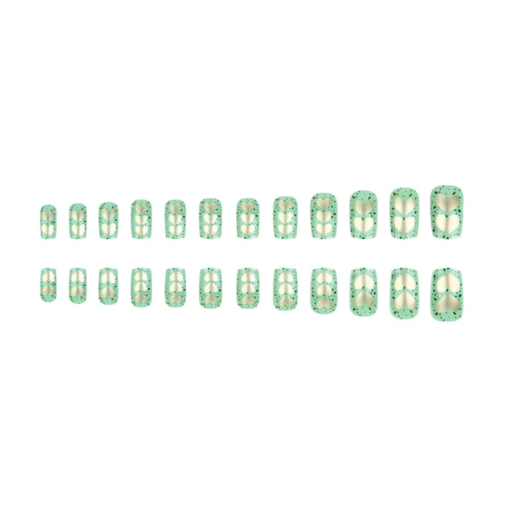 Valentine Square Press On Nails Glossy Acrylic Fake Nails SalonQuality Reusable Nail Set