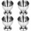 (Silver) Egg Cups Set Stainless Steel Soft Boiled Egg Cups Holder Stand Egg Cup Tray Include 4 Eggs Kitchen 1