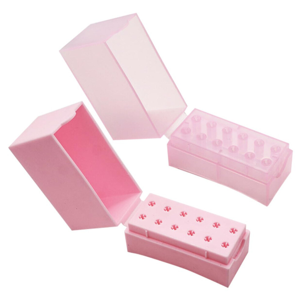 2pcs Nail Drill Bit Holder and Organizer for Compact Storage Manicure Tool Display