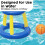 Inflatable Basketball Swimming Set, Floating Pool Game, Orange 4
