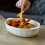 Ceramic Baking Dish with Handles Oval Large Capacity for Lasagne Pie Casserole 3