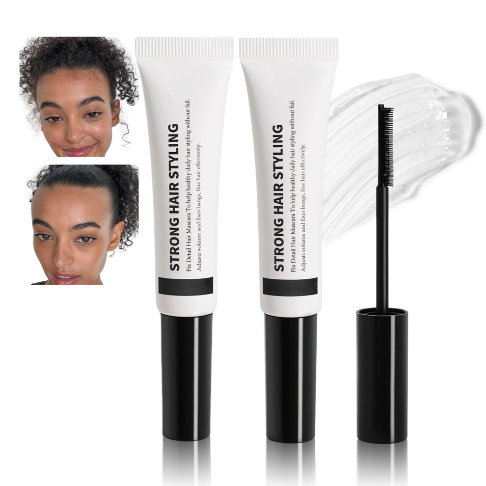 Cream Hair Styling Gel And Finishing Stick 2Pcs, Flyaway Taming Wand With Longlasting Hold And Frizz Control