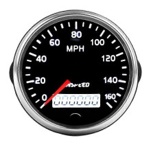 Universal GPS Speedometer 12V/24V Odometer 85mm 160MPH for Car Motorcycle LCD Tachometer -Yx
