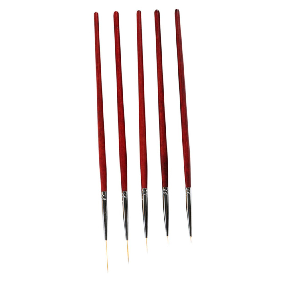 Nail Art Pen Set 5pcs Fine Tip Manicure Drawing Tools for Precise Detailing and DIY Salon Nails