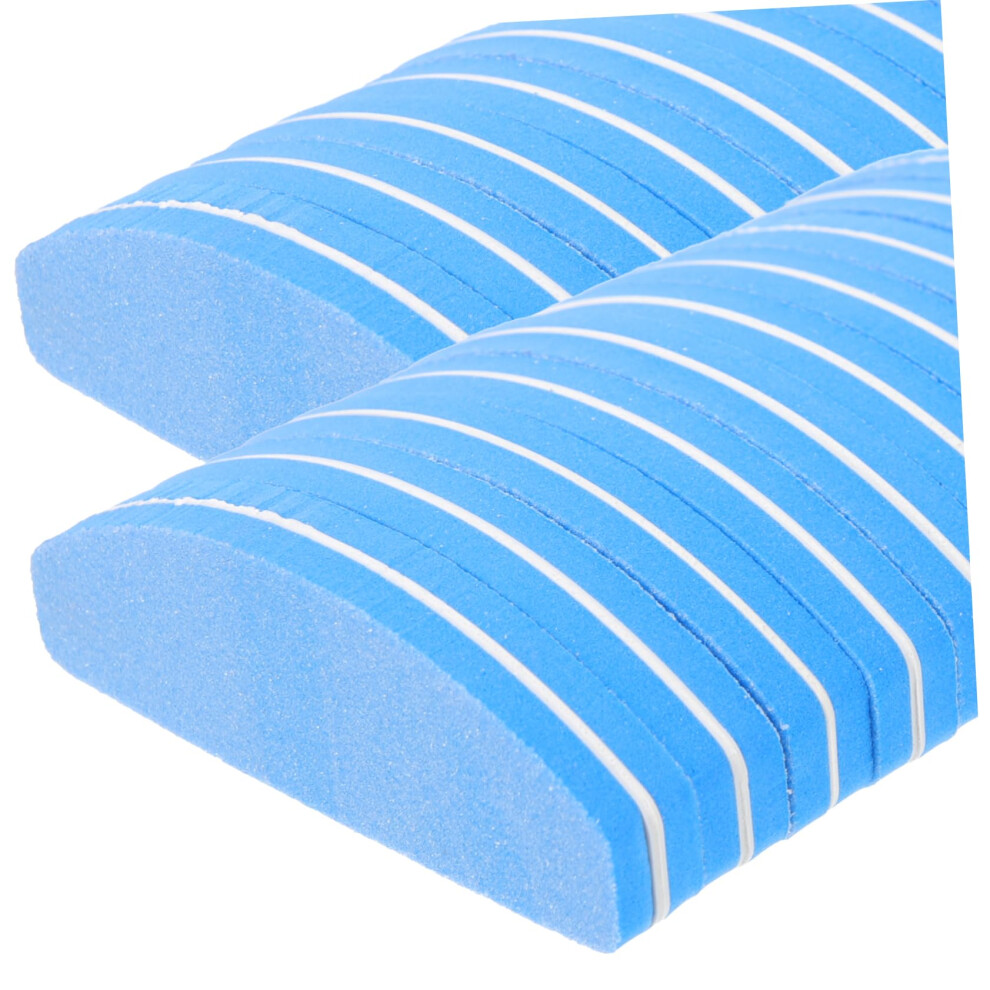 20Pcs HalfMoon Sponge Nail Buffer File Set for Manicure Smooth Polishing Finish