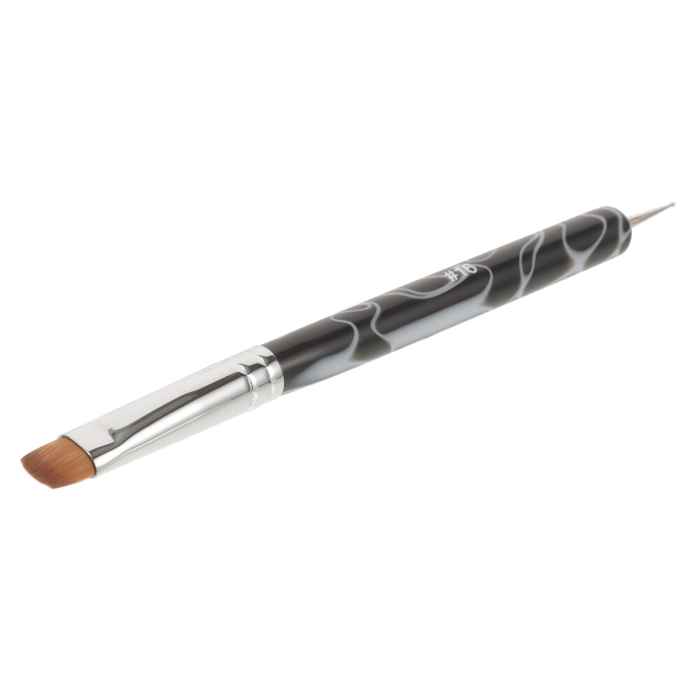 Dual Ended Nail Art Brush and Dotting Pen with Ergonomic Grip for Salon or DIY Crafts Beginners