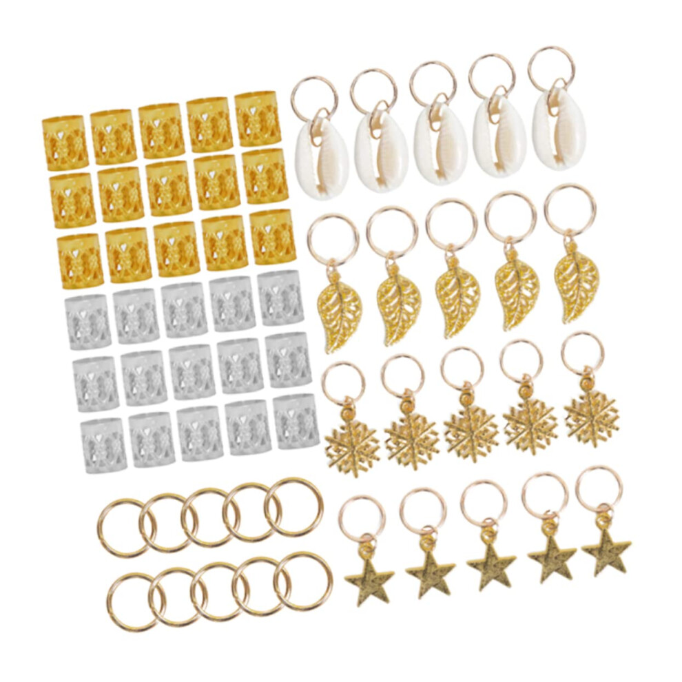 Unisex 80Pcs Metal Dreadlock Hair Jewelry Rings Cuffs For Braids And Festival Styling Durable Lightweight