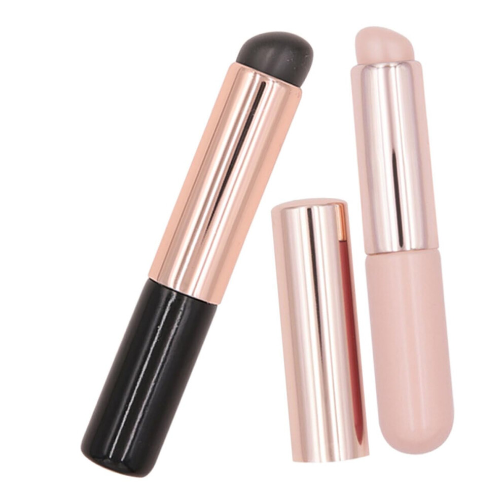 2Pcs Silicone Nail Art Brush Set for Precise Powder Application and Comfortable Grip