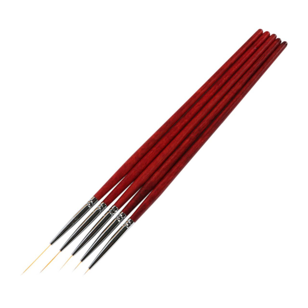 5pcs Fine Tip Nail Art Pen Set for DIY Manicure and Precise Nail Painting Designs