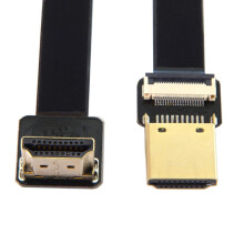FPV HDMI Cable 0.5m Up Angled 90 Male to Male Flexible FPC Flat for Drone Aerial Photography