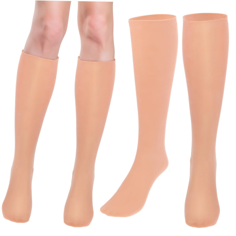 Long Moisturizing Spa Socks for Dry Cracked Feet with Deep Hydration and Extended Calf Coverage