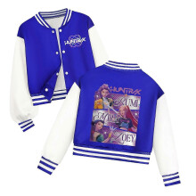 (150,Blue)Unisex Kids K-Pop Demon Hunter Cosplay Jacket - Stylish Anime-Inspired Streetwear for Teens
