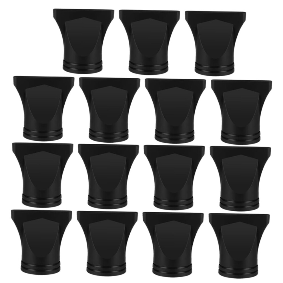 Black 15Pcs Hair Dryer Nozzle Set Concentrator Attachments For Precise Airflow And Frizz Control