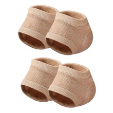 Moisturizing Heel Socks with Gel Cushion Sleeves for Dry Cracked Feet, Breathable Toeless Design