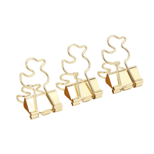 Binder Clips, Gold Tempered Steel Rust-Resistant Fold Back Document Holders For Office, Home Wide Application (20Pcs) 2