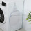 Hangable Laundry Hamper with Solid Bottom, Self-Adhesive Foldable Mesh Basket for Bathroom Bedroom, Stable and Firm Portable Clothes Storage Solution 2