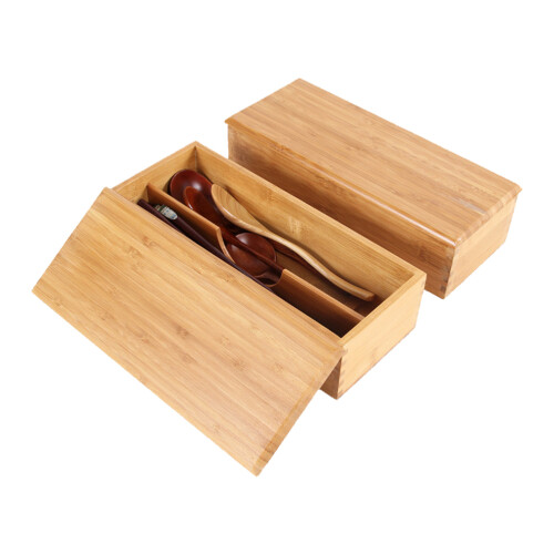 Organized Space With Carbonate Bamboo Organizer, Exquisite Flatware Storage, Elegant Design For Multi-functional Use 1