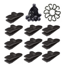 Outdoor-Abenteuer-Essentials: Wetterfeste Planenclips mit verstellbaren Spiral-Rändelschrauben für sofortige Befestigungspunkte, ideal für Camping
