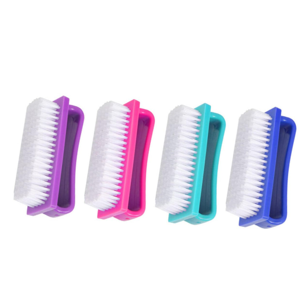 Nail Brush Set for Gentle Cleaning and Dust Removal, 4pcs Manicure Brushes, Random Color