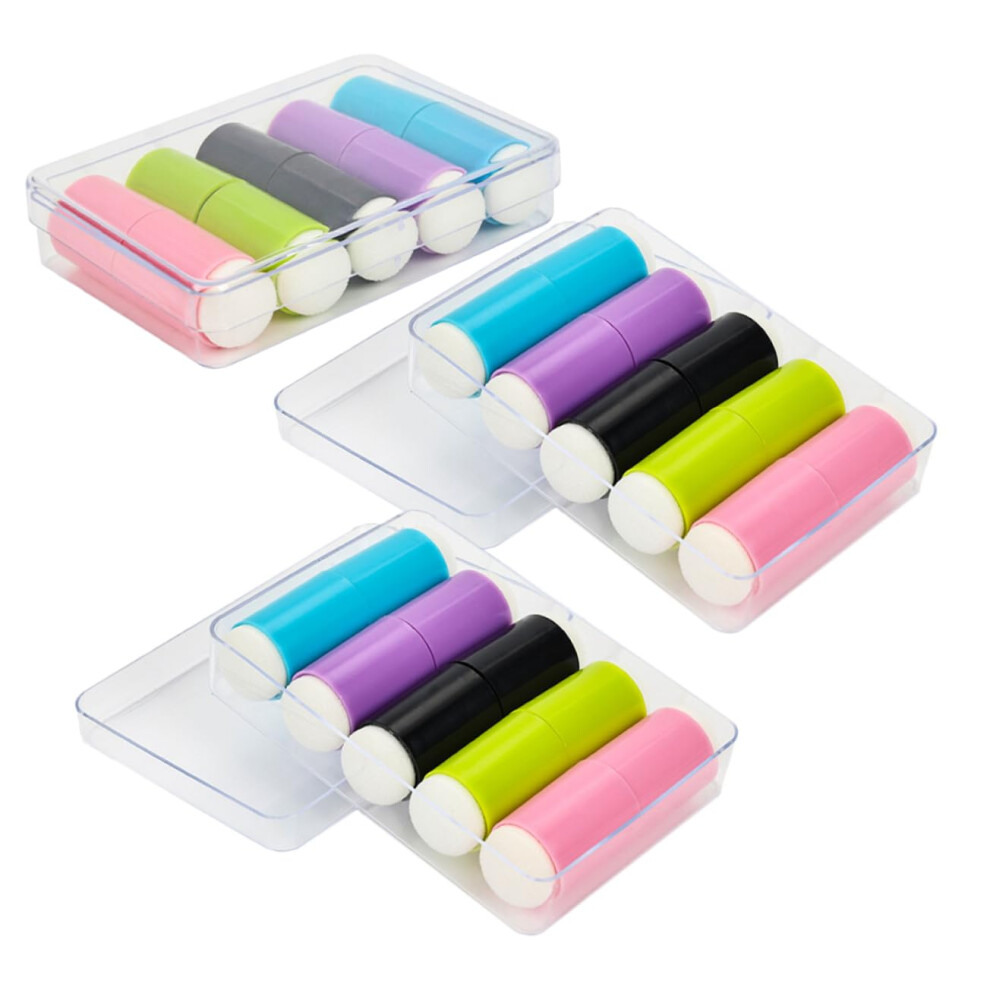 Nail Art Sponge Pen Kit with Replaceable Tips for Smooth Gradient Blending and Storage Box 30pcs