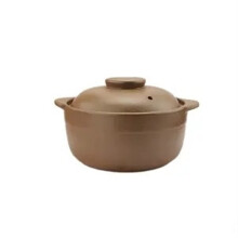 Clay Casserole Pot with Lid, Temperature Resistant, Open Fire Safe for Stew Soup and Porridge
