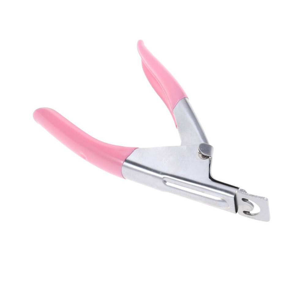 Stainless Steel Nail Clippers for Acrylic Nails, Professional UShape Cutter with Ergonomic Grip
