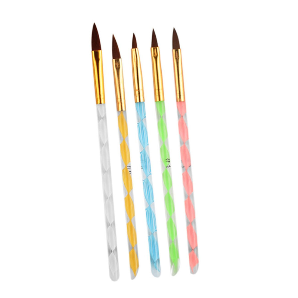 5pcs Nail Art Brush Set with Fine Line Detailing Manicure Pens for Precision Professional Designs