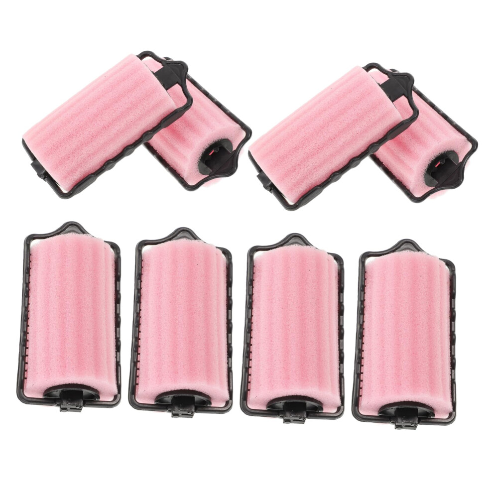 Jumbo Sponge Hair Rollers 8pcs No Heat Soft Foam Curlers for Overnight Styling Women